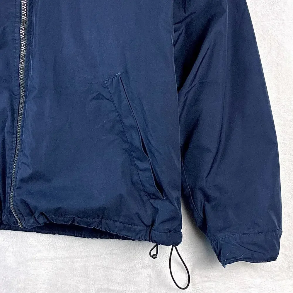 VTG Polo Ralph Lauren Jacket Men XXL Navy Pony Fleece Lined Stowaway Hood 90s